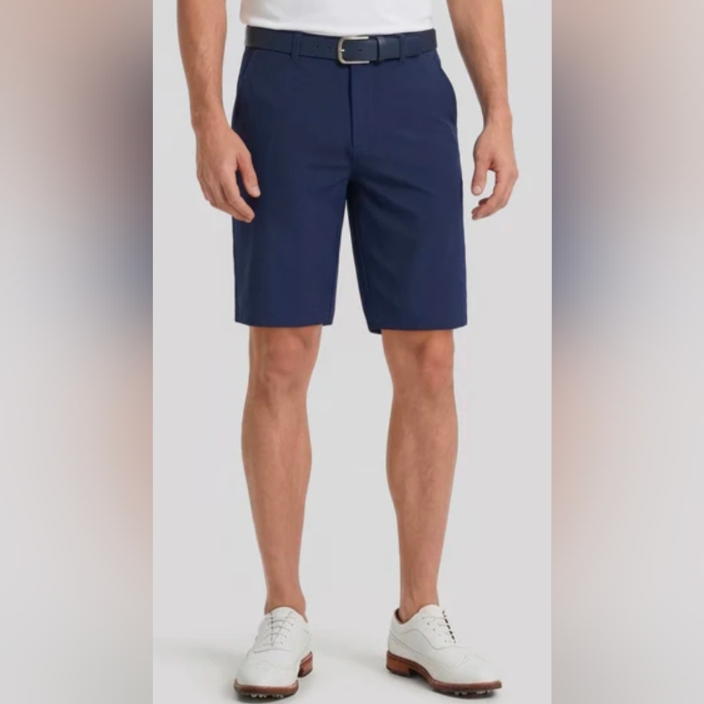 NWT OP Flex 4 Way Stretch Men's Navy Flat Front Golf Shorts Size 34